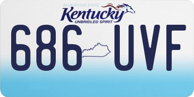 KY license plate 686UVF