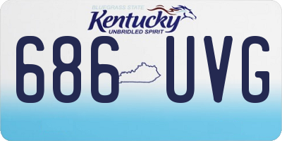 KY license plate 686UVG
