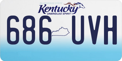 KY license plate 686UVH