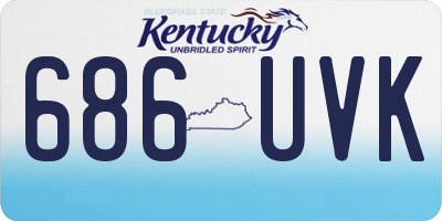 KY license plate 686UVK