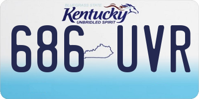 KY license plate 686UVR