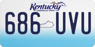 KY license plate 686UVU