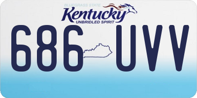 KY license plate 686UVV