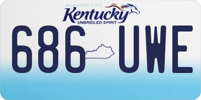 KY license plate 686UWE
