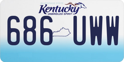 KY license plate 686UWW