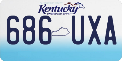 KY license plate 686UXA