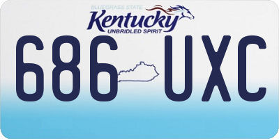 KY license plate 686UXC