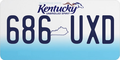 KY license plate 686UXD