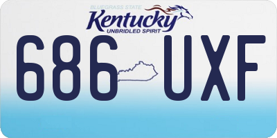 KY license plate 686UXF