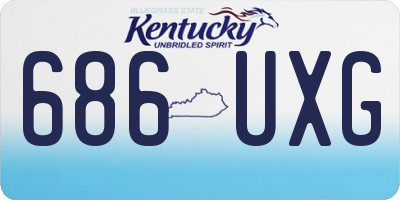 KY license plate 686UXG