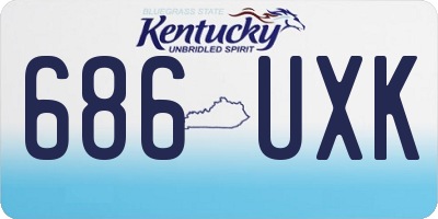 KY license plate 686UXK