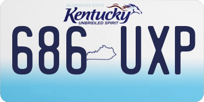 KY license plate 686UXP