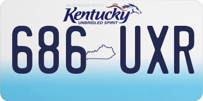 KY license plate 686UXR