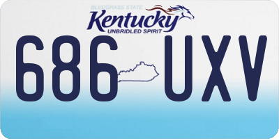 KY license plate 686UXV