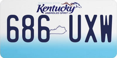 KY license plate 686UXW