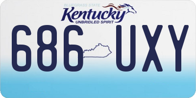 KY license plate 686UXY