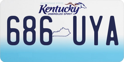 KY license plate 686UYA