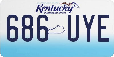 KY license plate 686UYE