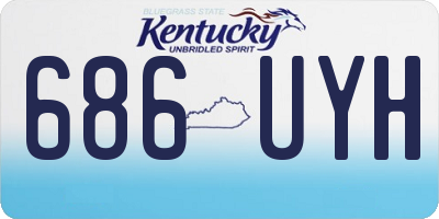 KY license plate 686UYH