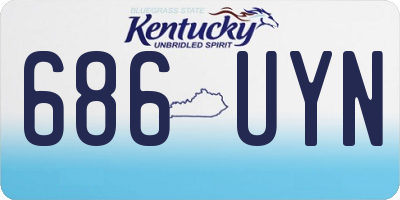 KY license plate 686UYN