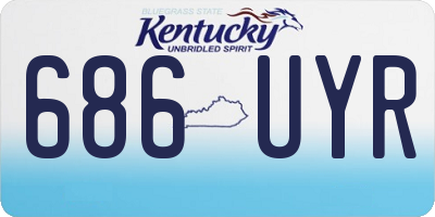 KY license plate 686UYR