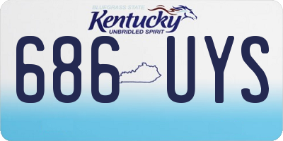 KY license plate 686UYS