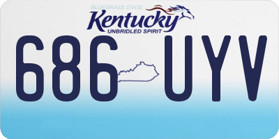 KY license plate 686UYV