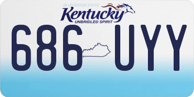 KY license plate 686UYY