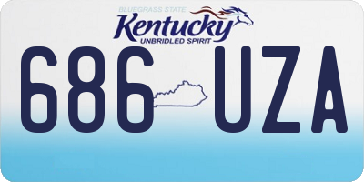 KY license plate 686UZA