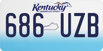 KY license plate 686UZB