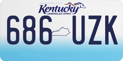 KY license plate 686UZK