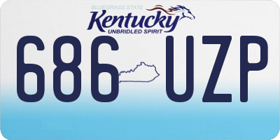 KY license plate 686UZP
