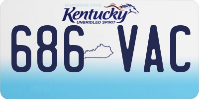KY license plate 686VAC