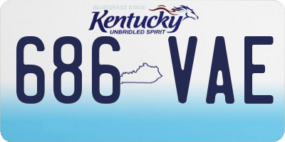 KY license plate 686VAE