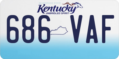 KY license plate 686VAF