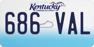 KY license plate 686VAL