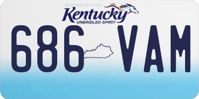 KY license plate 686VAM