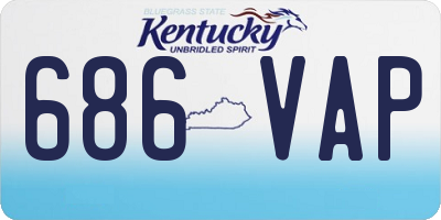 KY license plate 686VAP