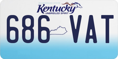 KY license plate 686VAT