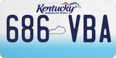KY license plate 686VBA