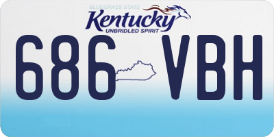 KY license plate 686VBH