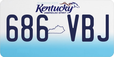 KY license plate 686VBJ