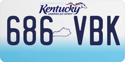 KY license plate 686VBK