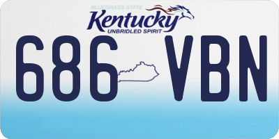KY license plate 686VBN