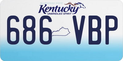 KY license plate 686VBP