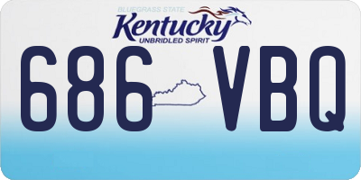 KY license plate 686VBQ