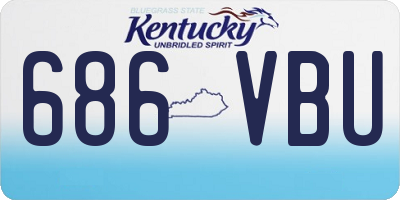 KY license plate 686VBU