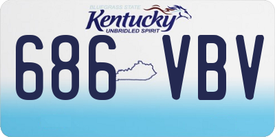 KY license plate 686VBV