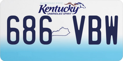 KY license plate 686VBW