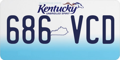 KY license plate 686VCD